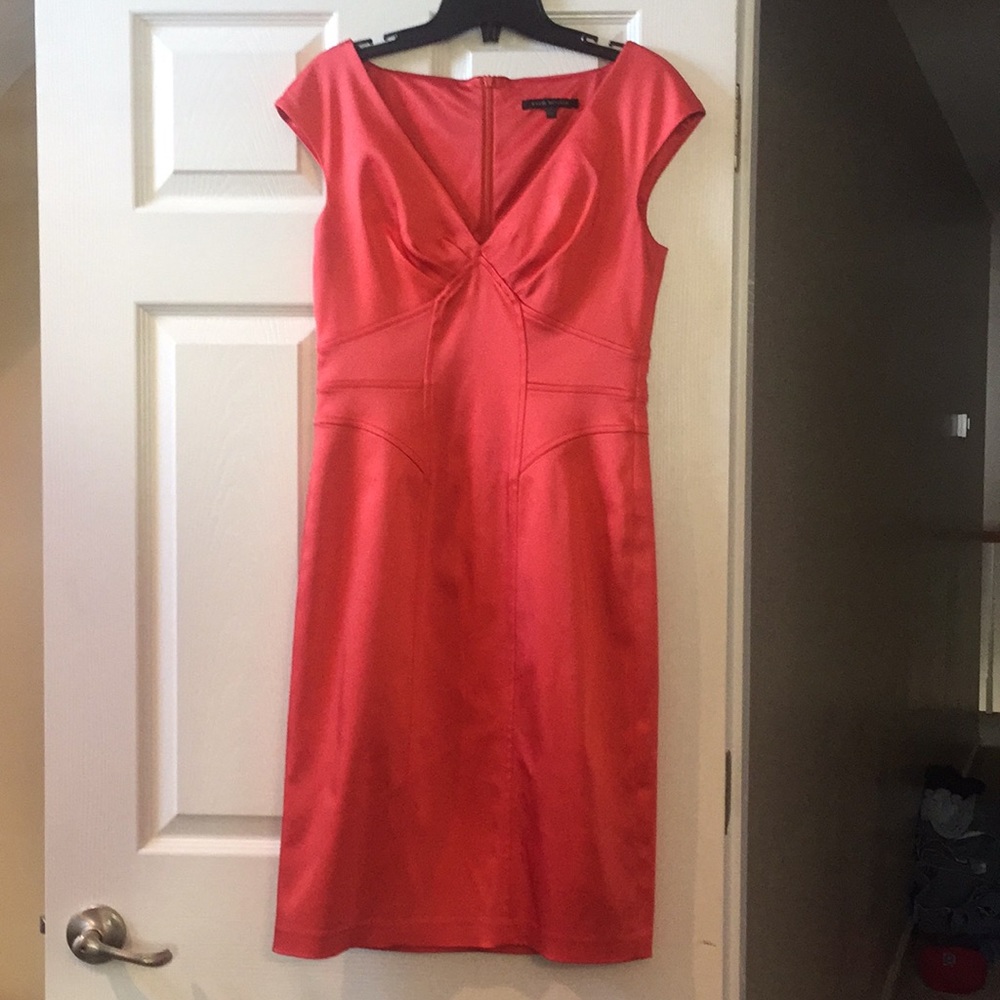 Gorgeous coral David Meister dress